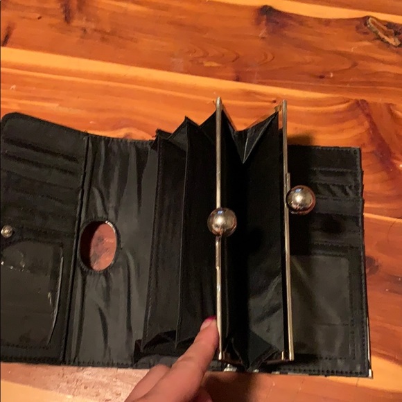 Silver and black zebra clutch wallet - Picture 2 of 2